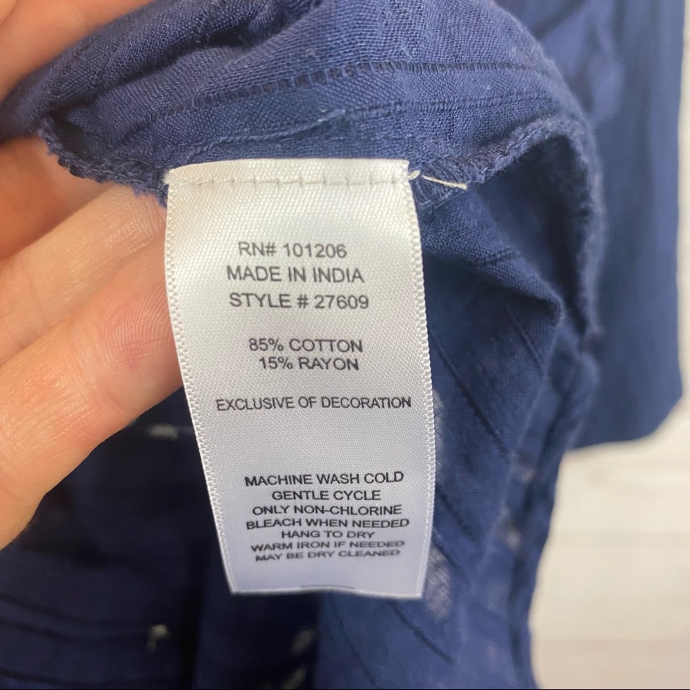 Soft Surroundings Button Down Beaded Embroidered … - image 8